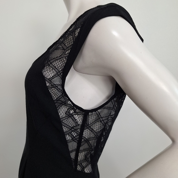 Silence + Noise UO "NEW" Black Witchy Lace Sleeveless Romantic Goth Mini Dress 6 - Picture 5 of 10